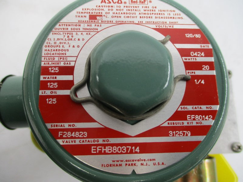 ASCO EFHB803714 120V 125PSI 1/4" NSMP