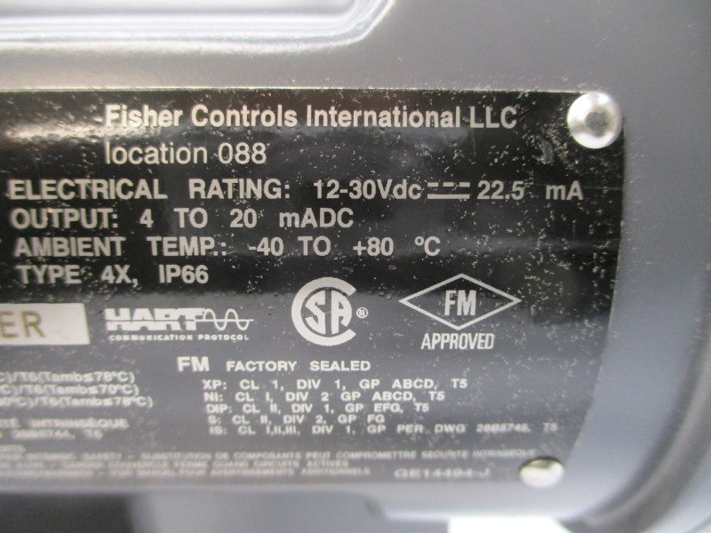 FISHER CONTROLS DLC3010 12-30VDC NSNP