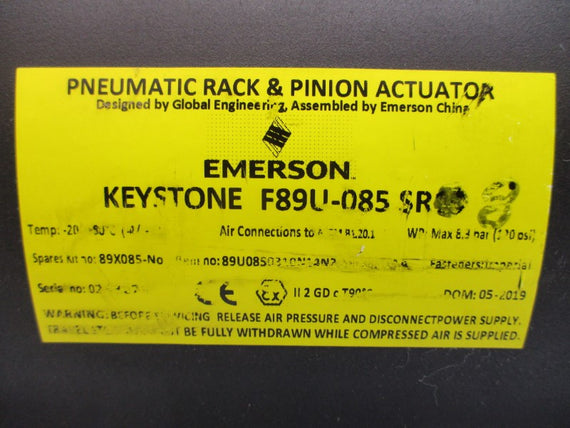 EMERSON F89U-085 120PSI NSNP
