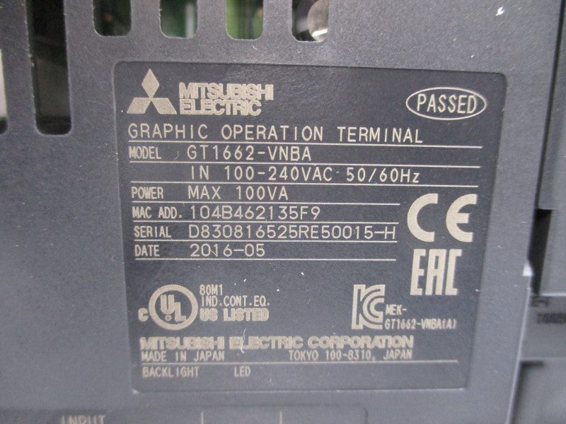 MITSUBISHI GT1662-VNBA 100-240VAC NSMP