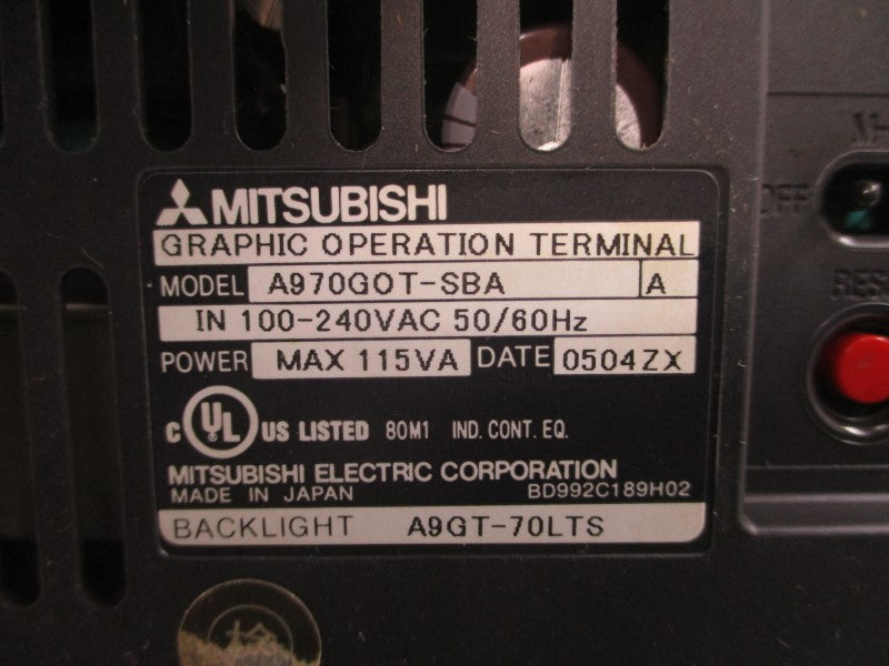 MITSUBISHI A970G0T-SBA 100-240VAC UNMP