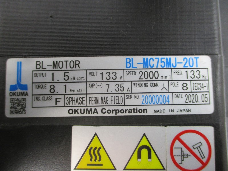 OKUMA BL-MC75MJ-20T 133V 7.35A NSNP
