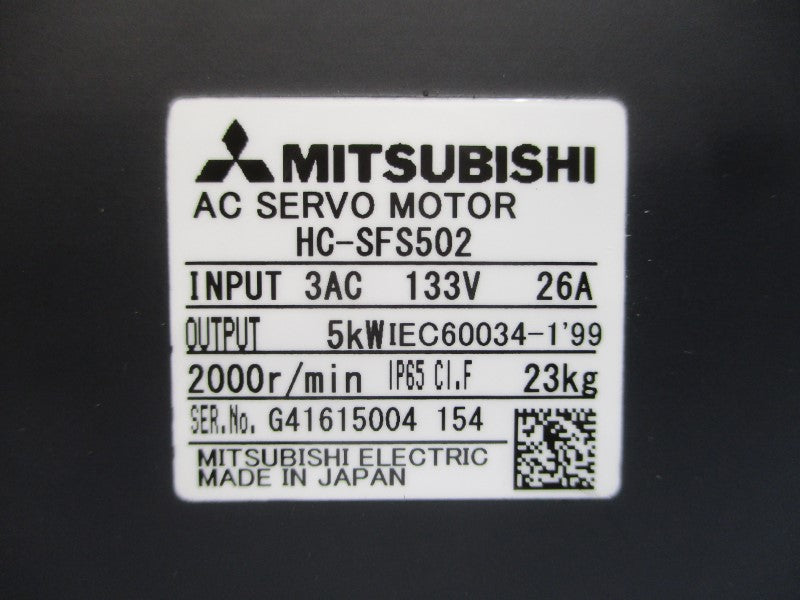 MITSUBISHI HC-SFS502 133VAC 26A NSMP