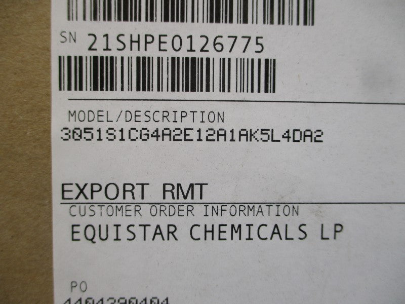 ROSEMOUNT 3051S1CG4A2E12A1AK5L4DA2 10.5-30VDC 300PSI NSMP