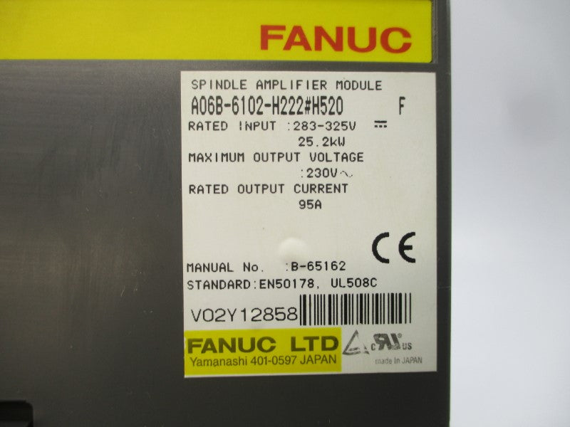 FANUC A06B-6102-H222#H520 283-325V 95A UNMP