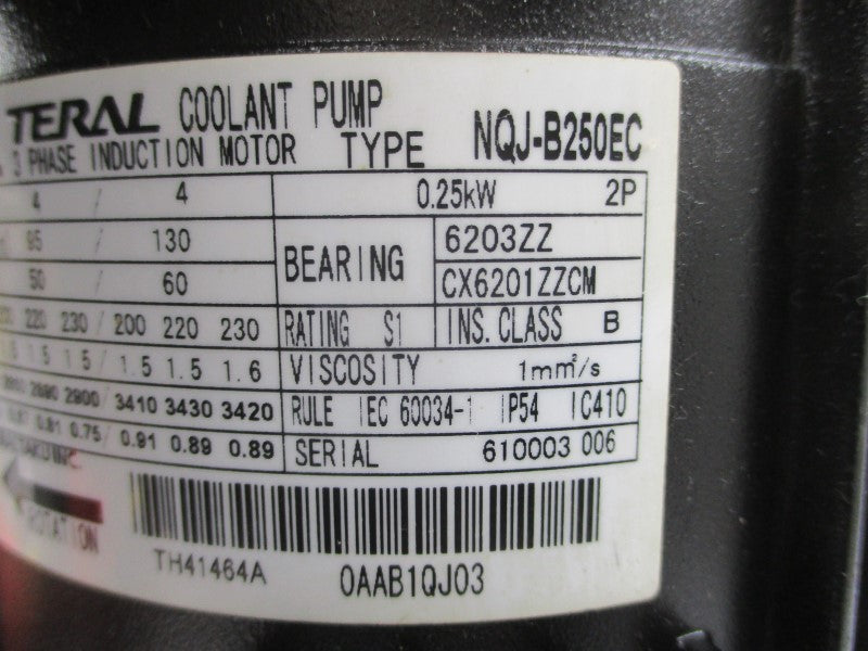 TERAL NQJ-B250EC 200/230V 1.5/1.6A NSNP