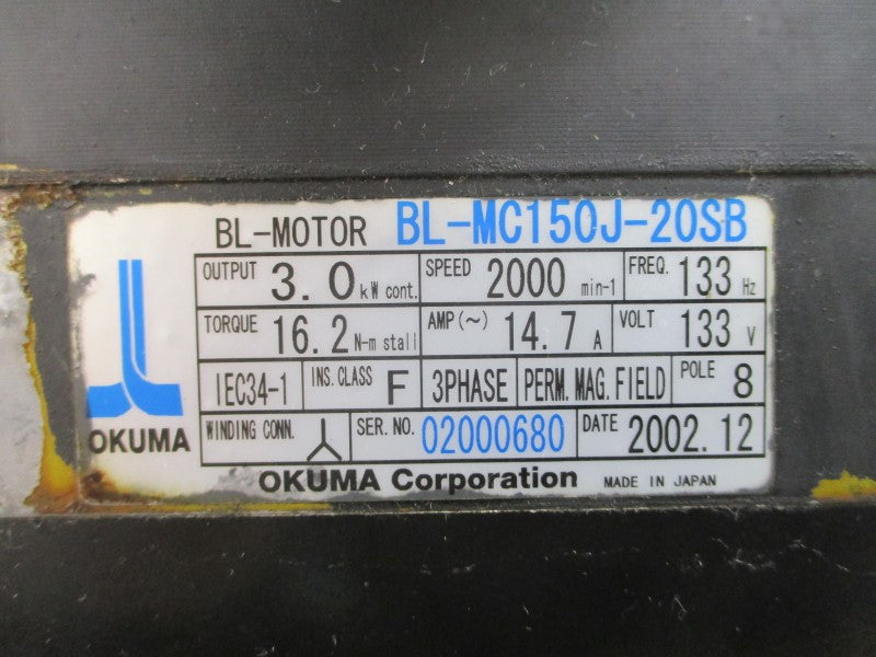 OKUMA BL-MC150J-20SB 133V 14.7A UNMP