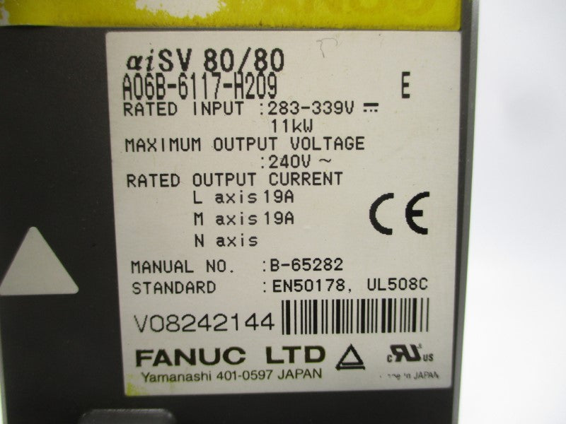 FANUC A06B-6117-H209 283-339V 19A UNMP