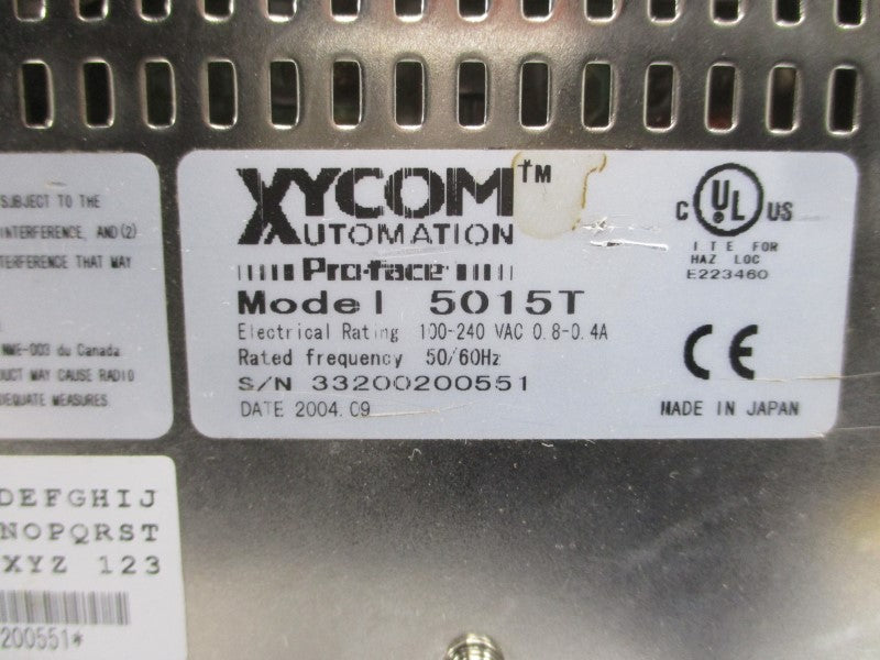 XYCOM AUTOMATION 5015T 100-240VAC 0.8-0.4A UNMP