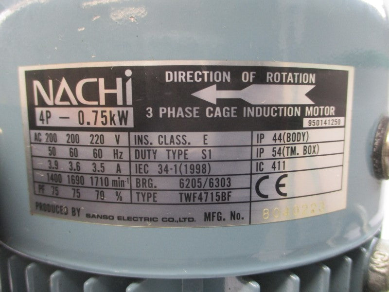 NACHI UVN-1A-0A2-0.7-4-11 200/220V 3.9/3.5A NSNP