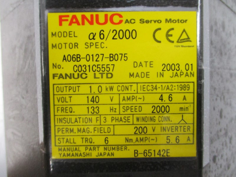 FANUC A06B-0127-B075 A6/2000 140VAC 4.6A (AS PICTURED)  UNMP
