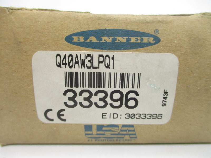BANNER ENGINEERING 33396 Q40AW3LPQ1 20-250VAC NSMP