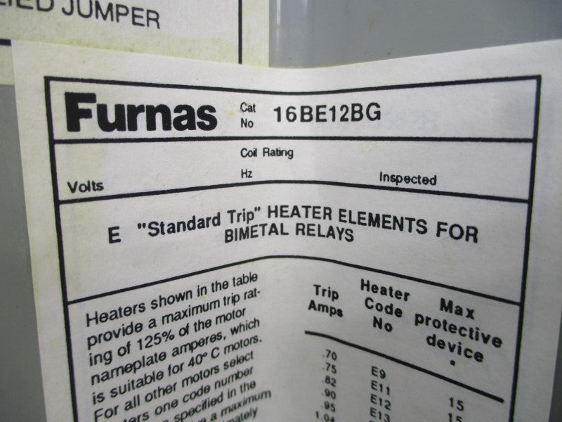 FURNAS 16BE12BG 480/600VAC 30A NSNP