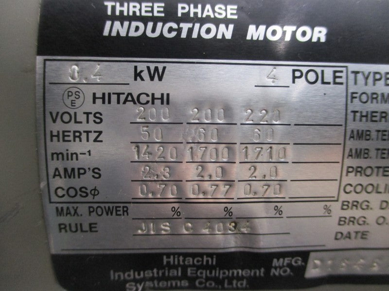 HITACHI YTF0K D164874S4 200/220V 2.0/2.3A NSNP
