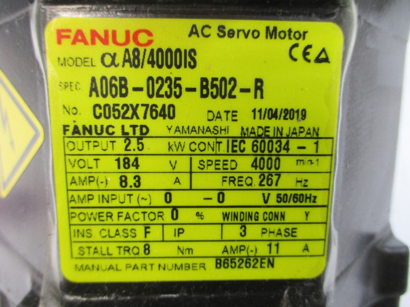 FANUC A06B-0235-B502-R 184VAC 8.3A NSNP