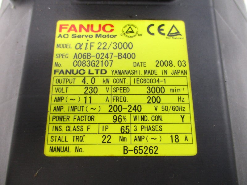 FANUC A06B-0247-B400 230VAC 11A UNMP