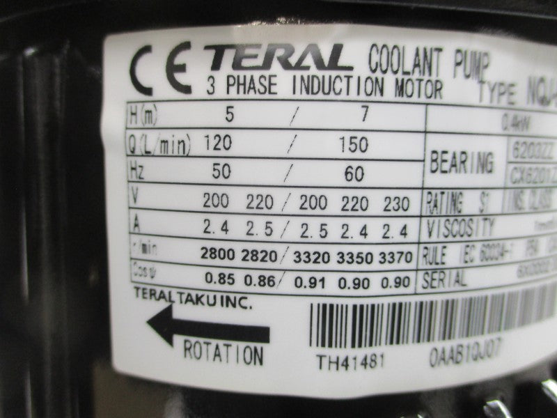 TERAL NQJ-B400EC 200/230V 2.4/2.5A NSMP
