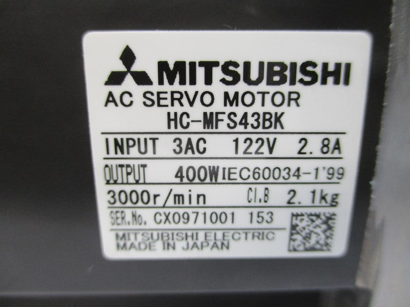MITSUBISHI HC-MFS43BK 122VAC 2.8A NSMP