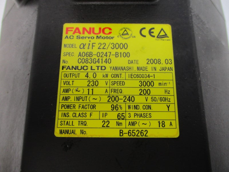 FANUC A06B-0247-B100 230VAC 11A (MISSING ENCODER) NSNP