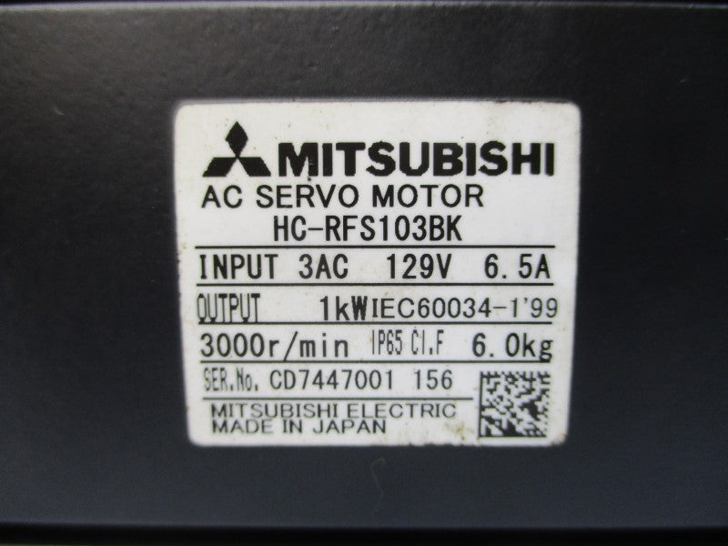 MITSUBISHI HC-RFS103BK 129VAC 6.5A NSNP