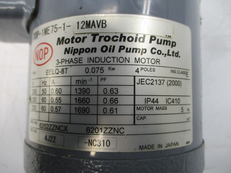 NOP TOP-1ME75-1-12MAVB EELQ-8T 200/220V 0.55/0.57/0.60A UNMP