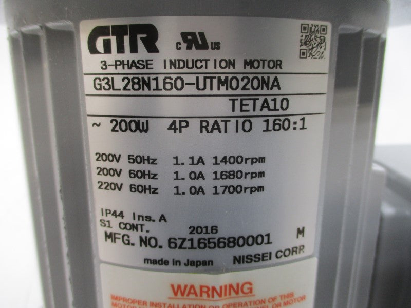 GTR G3L28N160-UTM020NA 200/220V 1.0/1.1A NSNP