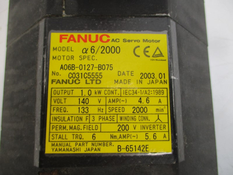 FANUC A06B-0127-B075 A6/2000 140VAC 4.6A UNMP
