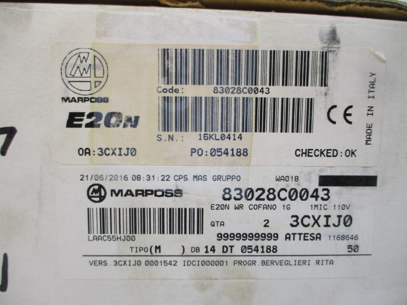 MARPOSS 83028C0043 E20N 100-115V 0.16A NSMP