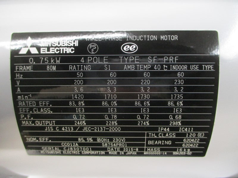 MITSUBISHI SF-PRF 200/230V 3.2/3.6A NSMP