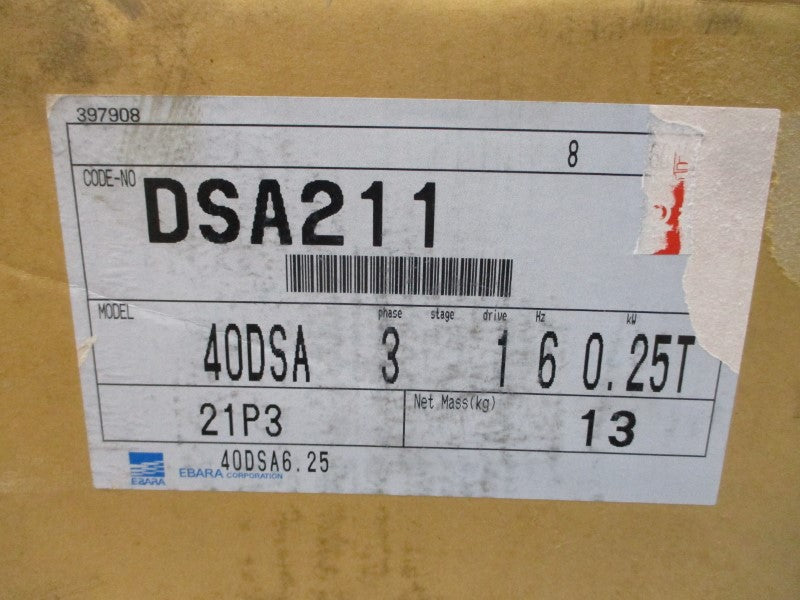 EBARA 40DSA DSA211 200/220-320V 1.4/1.4A NSMP