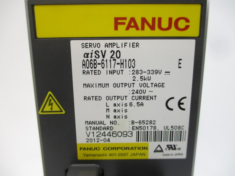 FANUC A06B-6117-H103 283-339V 6.5A NSMP