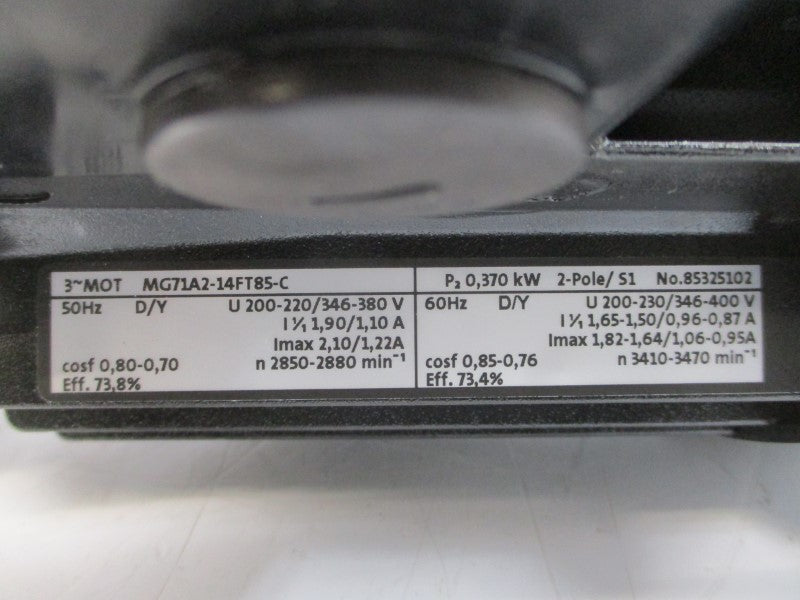 GRUNDFOS MTR3-7/2A-M-A-HUUV 200-230/346-400V 1.65-1.50/0.96-0.87A NSMP