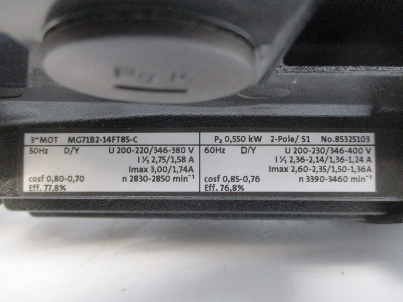 GRUNDFOS MTR5-4/2A-M-A-HUUV 200-230/346-400V 2.36-2.14/1.36-1.24A NSMP