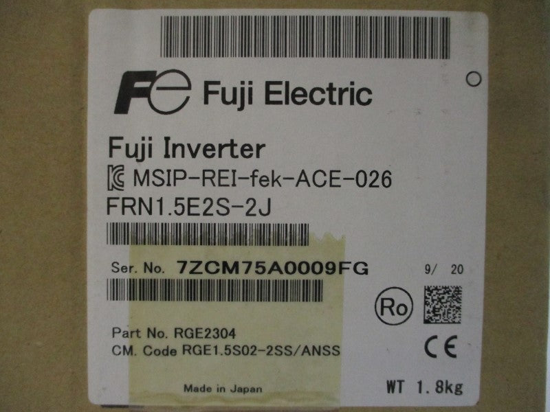 FUJI ELECTRIC FRN1.5E2S-2J 200-240V 12.8/9.5A NSMP