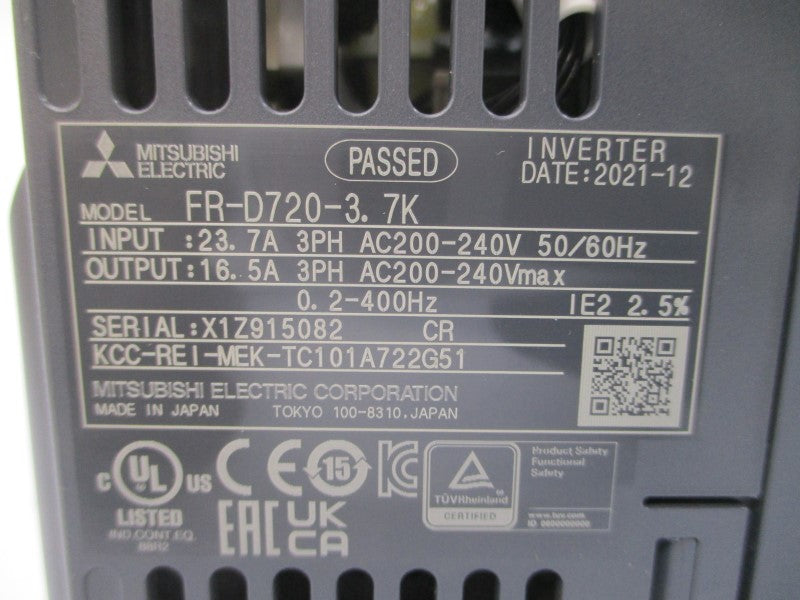MITSUBISHI FR-D720-3.7K 200-240VAC 23.7A NSMP
