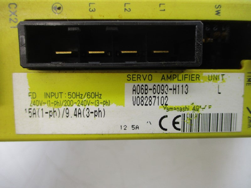 FANUC A06B-6093-H113 200-240V 15/9.4A UNMP