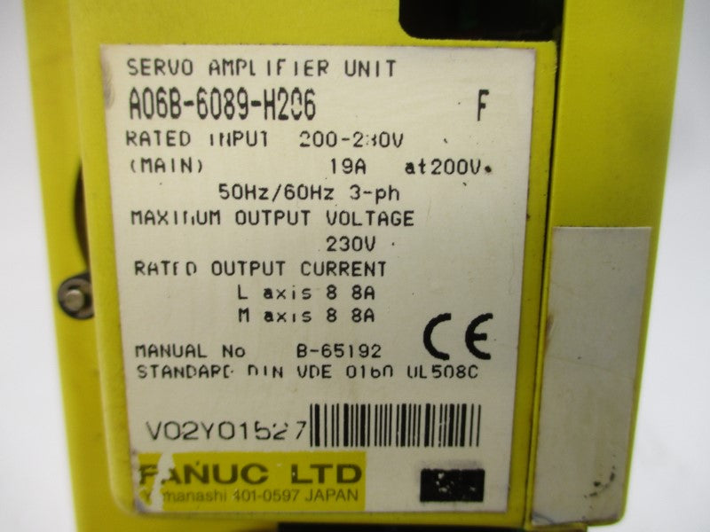 FANUC A06B-6089-H206 200-230V 19A UNMP