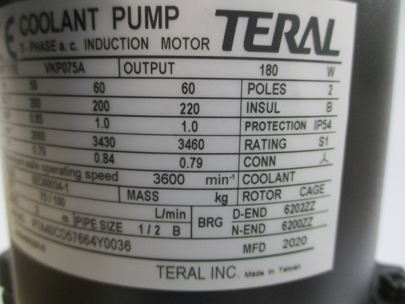 TERAL VKP075A 200/220V 0.85/1.0A NSMP