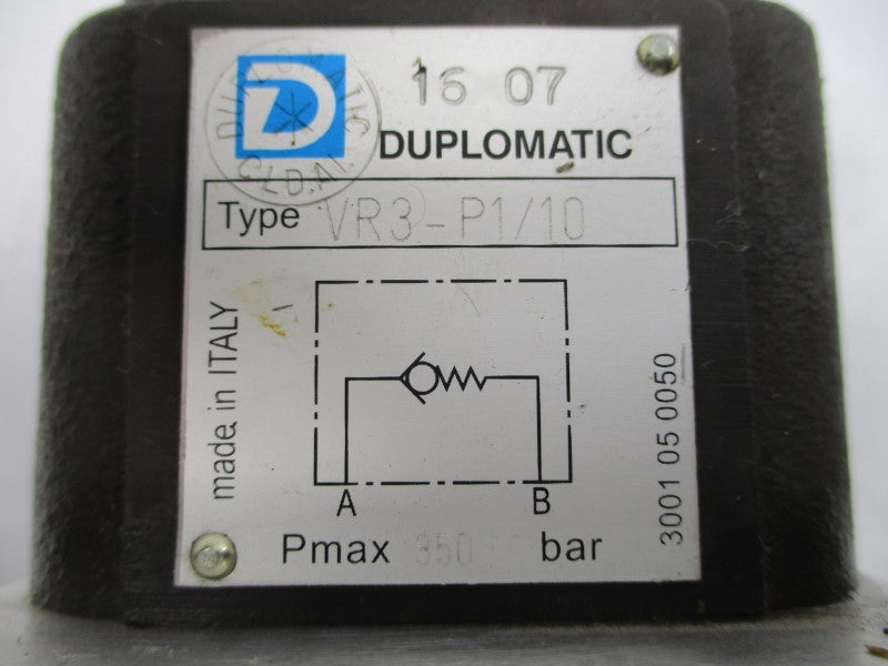 DUPLOMATIC VR3-P1/10 UNMP