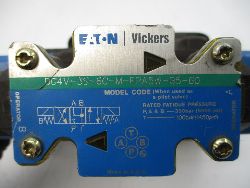 EATON DG5V-8-S-2C-T-M-FPA5W-B-10 110/120V .46/.48A UNMP