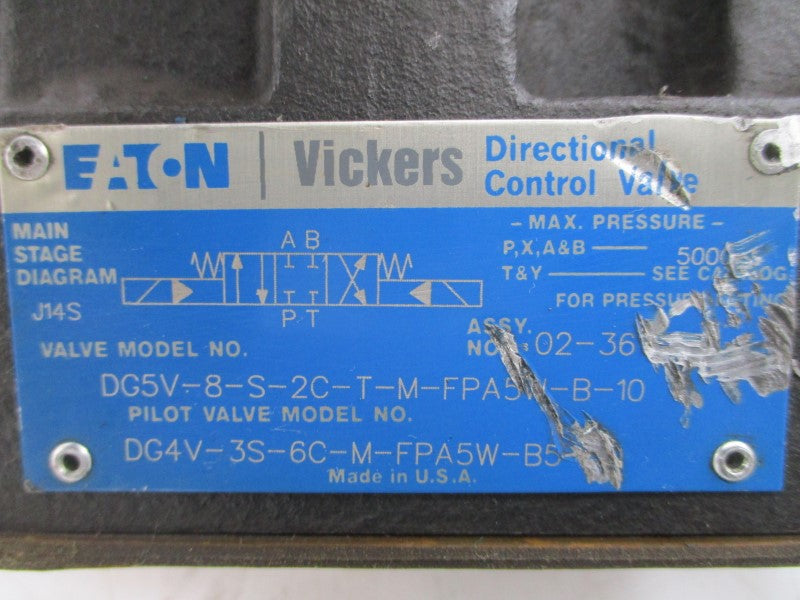 EATON DG5V-8-S-2C-T-M-FPA5W-B-10 110/120V .46/.48A UNMP