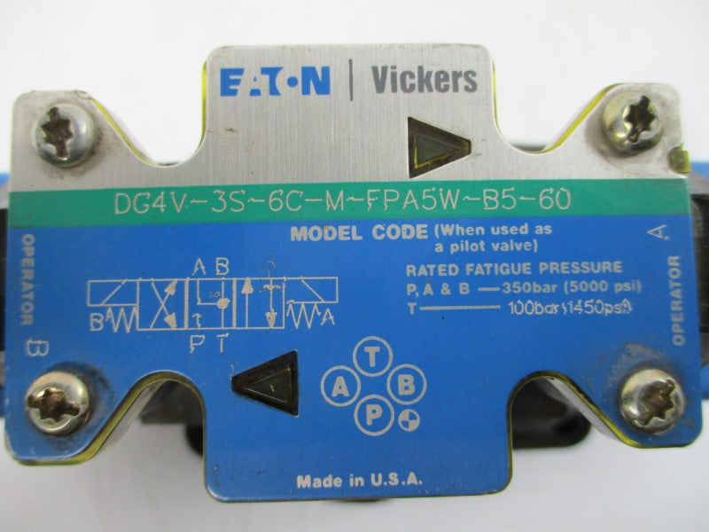 EATON DG5V-8-S-2C-T-M-FPA5W-B-10 02-361498 110/120V .46/.48A 5000PSI NSNP