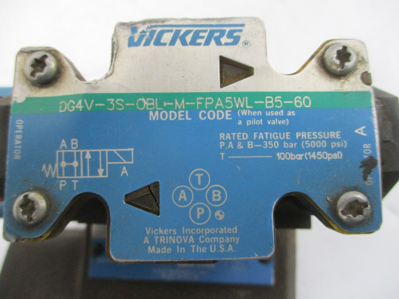 VICKERS CPF2S12FW3SMPA5WLB530 02-308599 1450/5000PSI NSNP