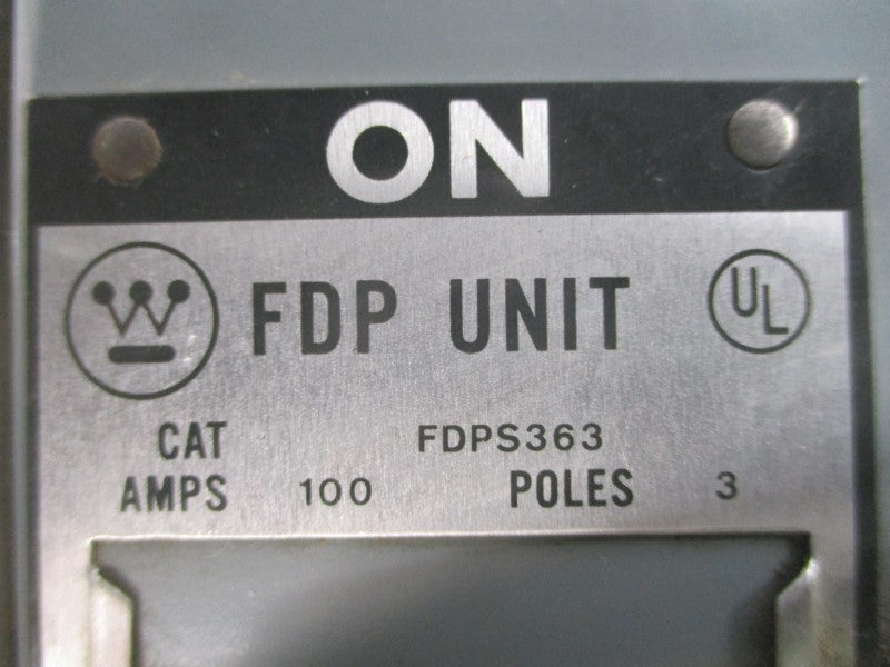 WESTINGHOUSE FDPS363 114D827H36 480/600VAC 100A UNMP