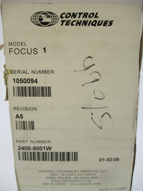 CONTROL TECHNIQUES 2400-8001W 120/240VAC 14A REV. A5 NSMP