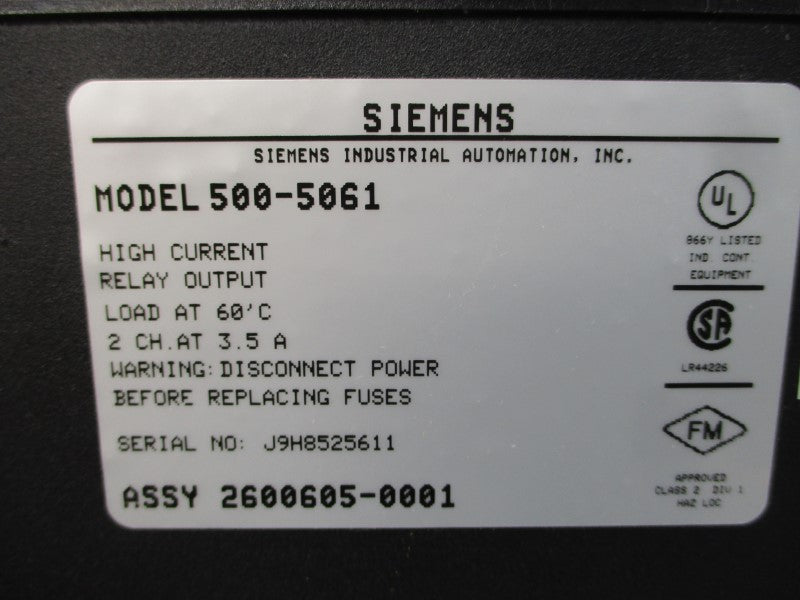 SIEMENS 500-5061 3.5A NSMP