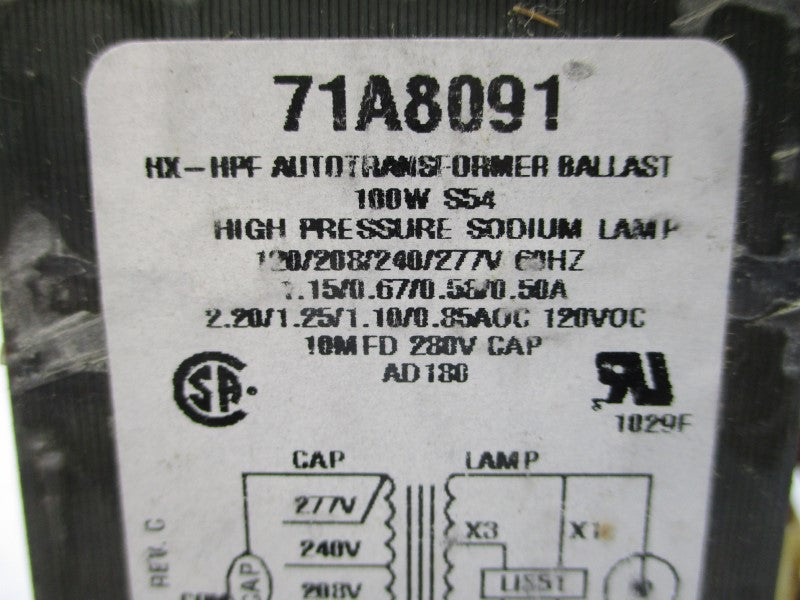 PHILIPS ADVANCE 71A8071-001D 277V 1.15A NSMP