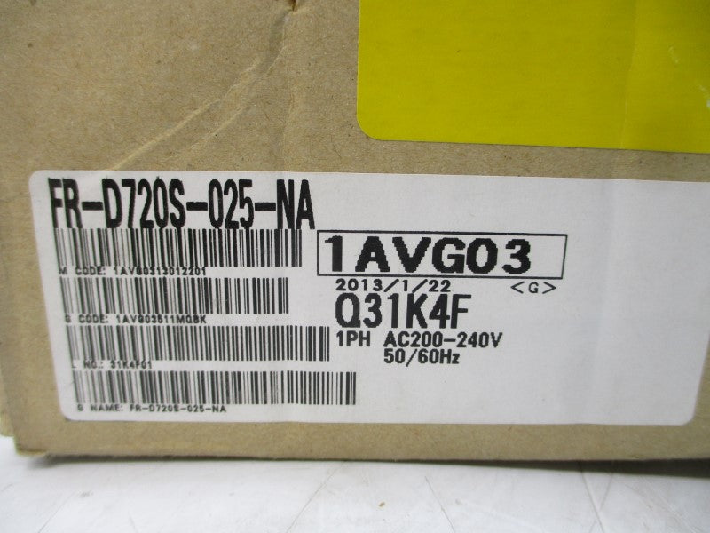 MITSUBISHI FR-D720S-025-NA 200-240VAC 6.6A NSMP