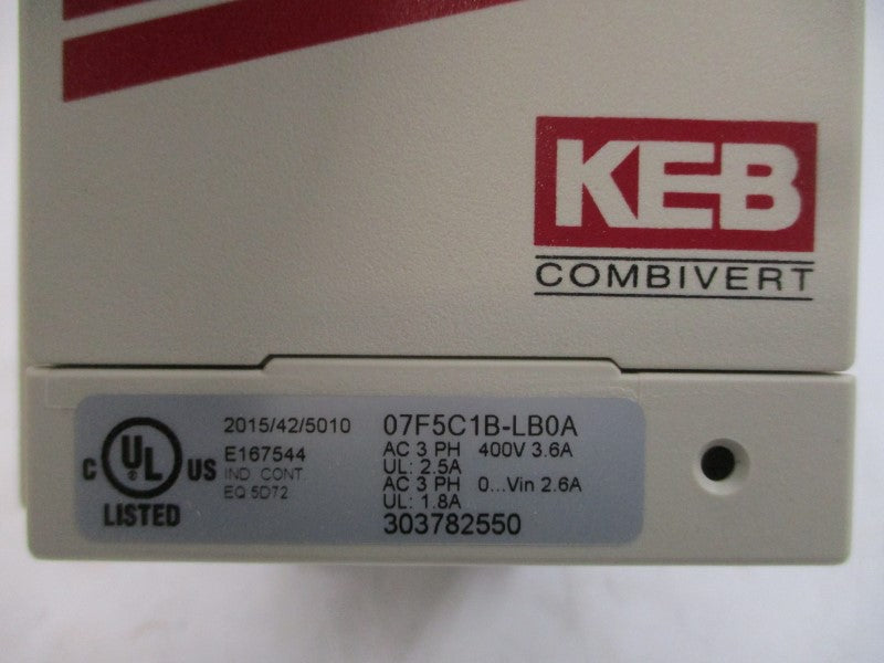 KEB 07F5C1B-LB0A 400/480VAC 2.5/3.6A NSMP