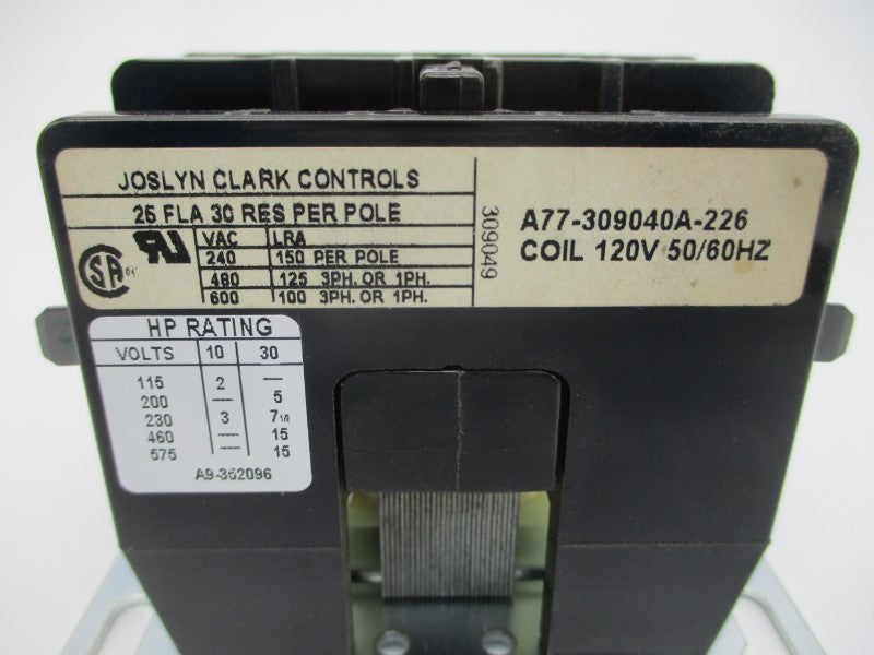 JOSLYN CLARK A77-309040A-226 120V 30A NSMP